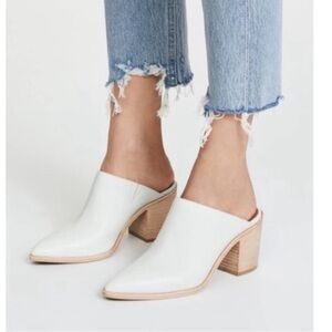 Frye | Flynn Block Heel Leather Mule Pointed Toe Western Country